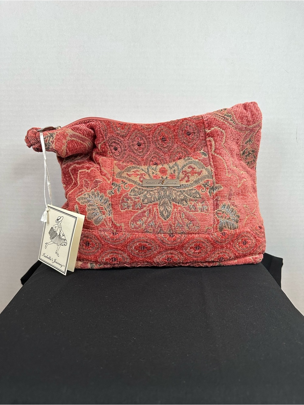 Isabella’s Journey Coral Tapestry Shoulder Bag, NWT
